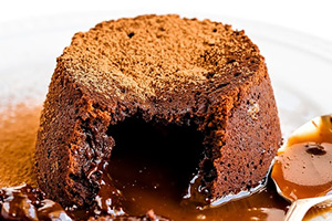 Photo of a chocolate lava cake